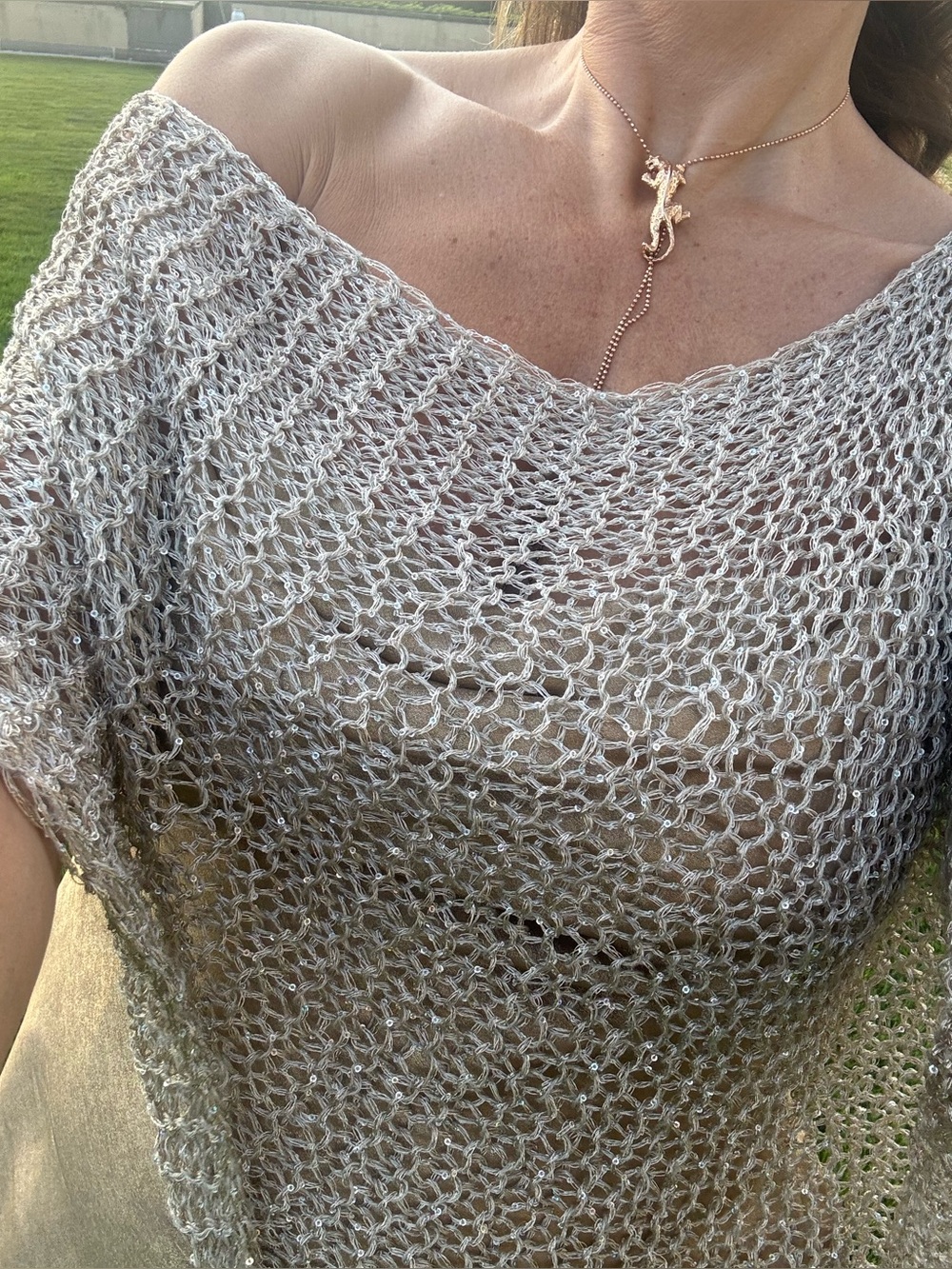 Hand Knit sparkly sequins ponchos different colors